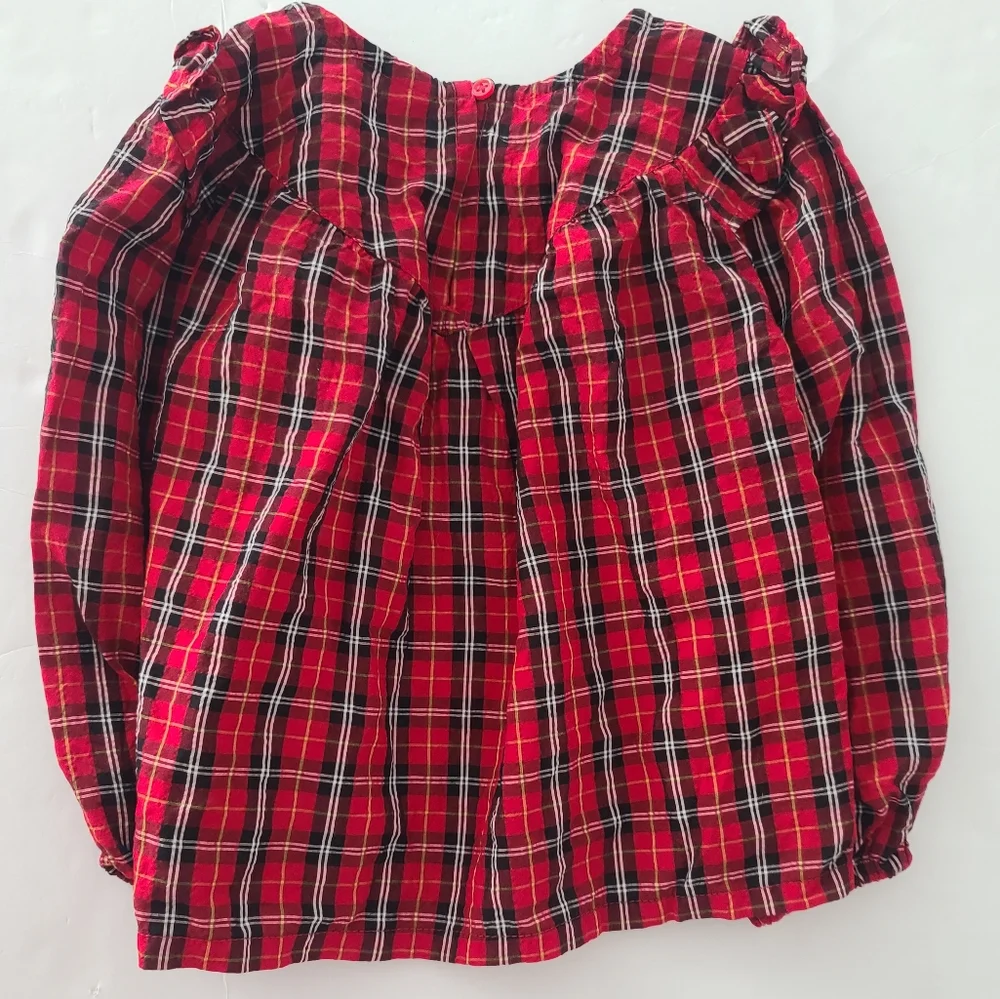 Old Navy Plaid Red Top The Children's Place Black Skirt Toddler Girls Size 3T